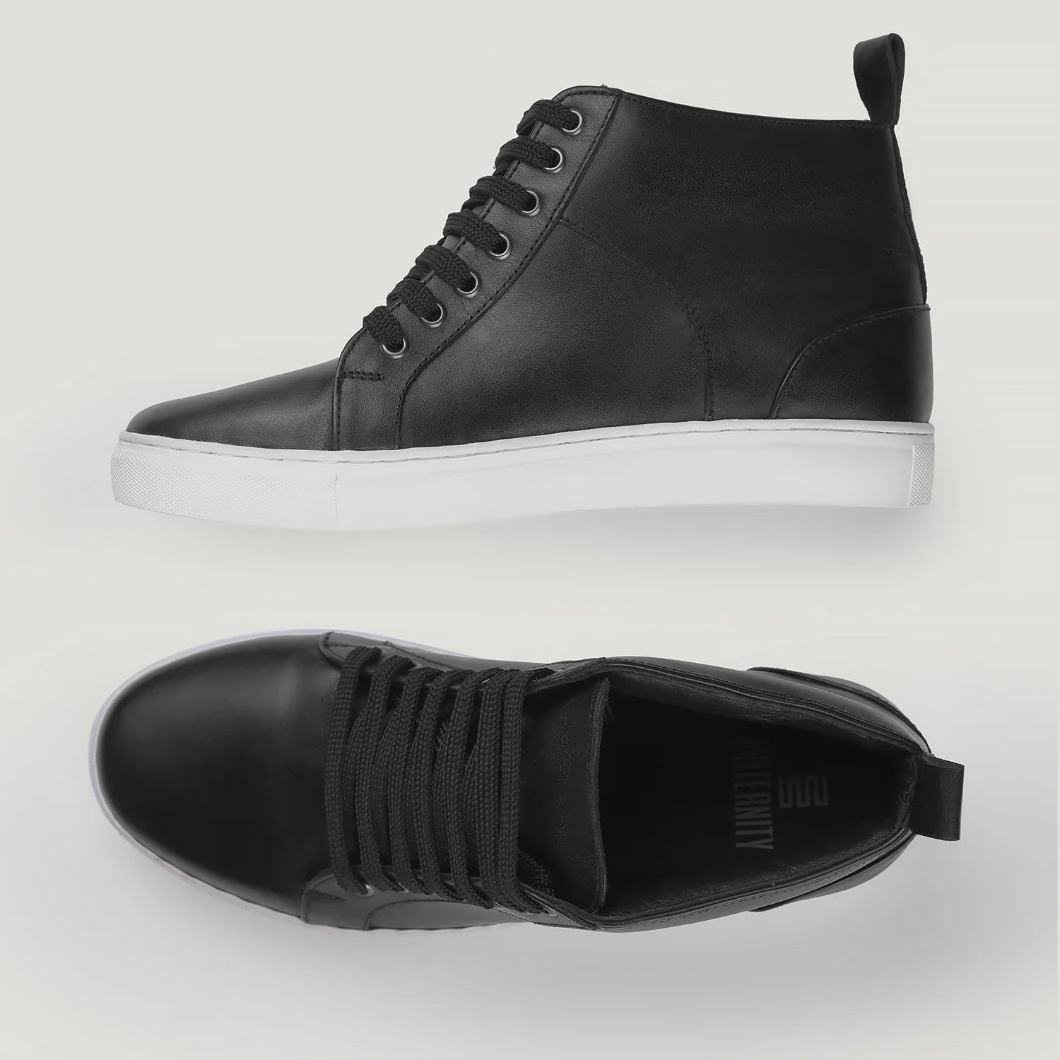 Marty High Top Black Leather Sneakers