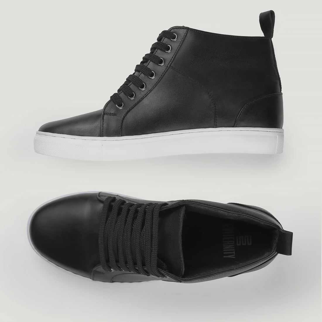 Marty High Top Black Leather Sneakers