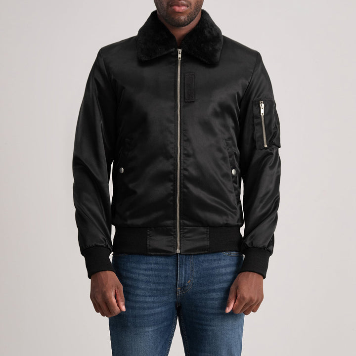 Clyde B-15 Black Bomber Jacket