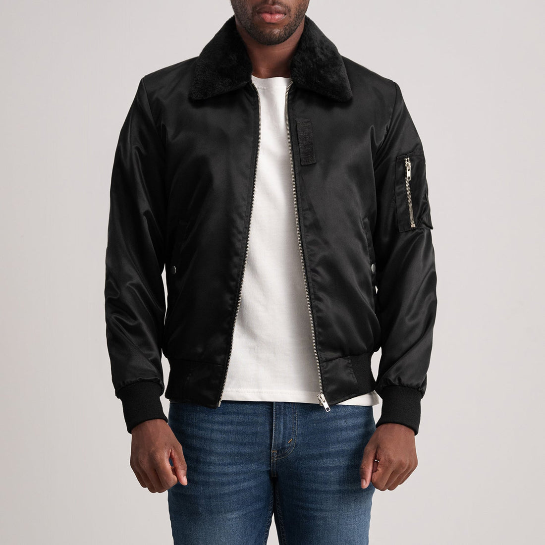 Clyde B-15 Black Bomber Jacket