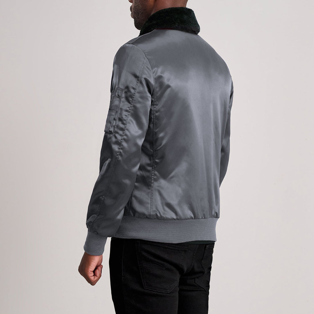 Clyde B-15 Grey Bomber Jacket