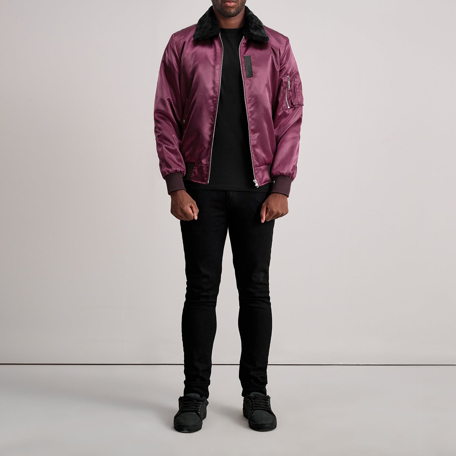 Clyde B-15 Maroon Bomber Jacket