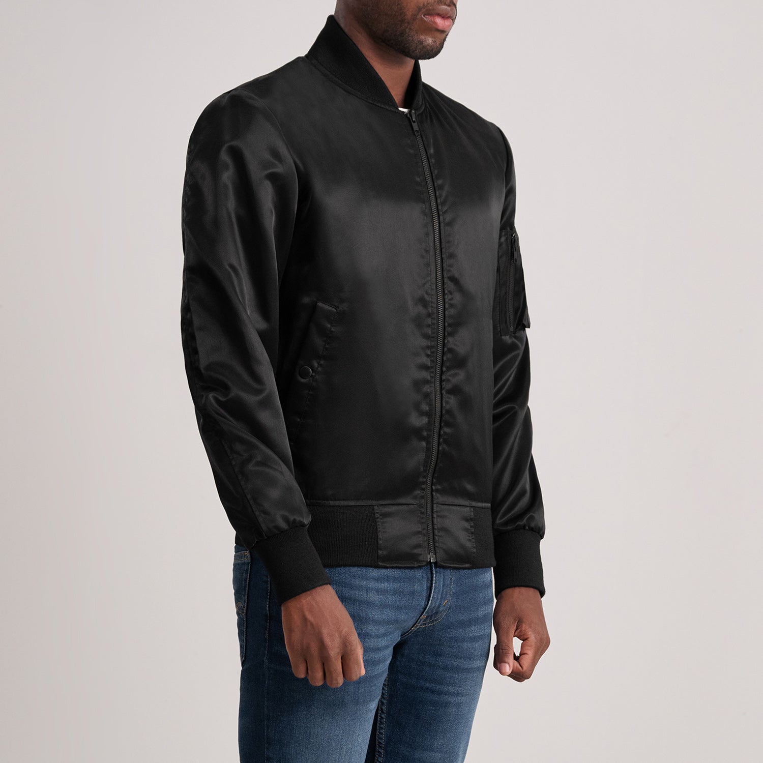 Quinton MA-1 Black Bomber Jacket
