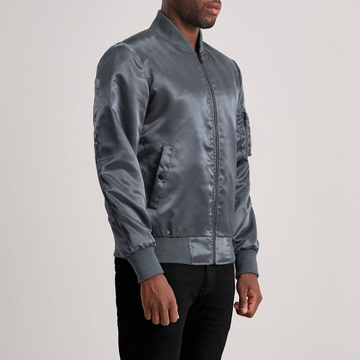 Quinton MA-1 Grey Bomber Jacket