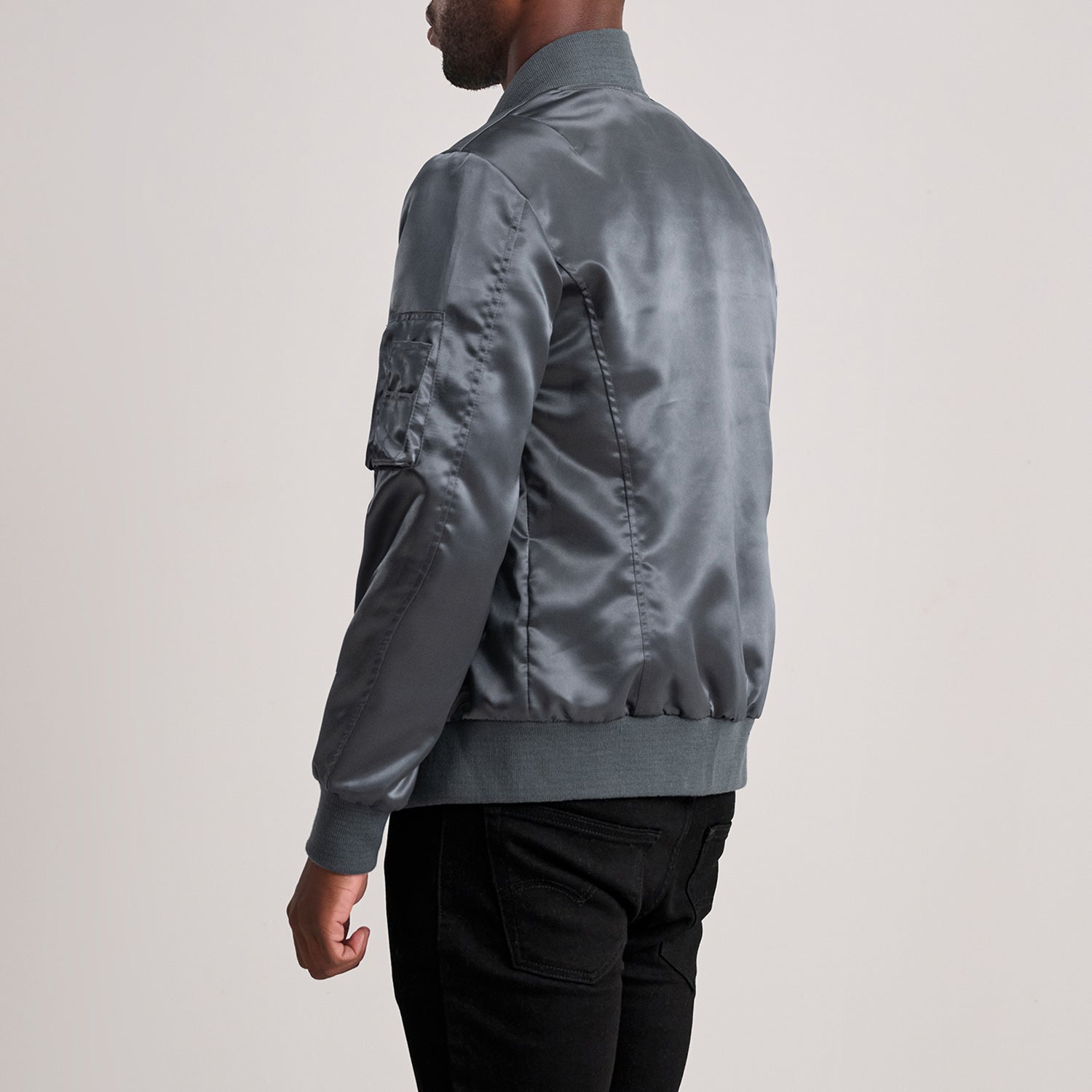 Quinton MA-1 Grey Bomber Jacket