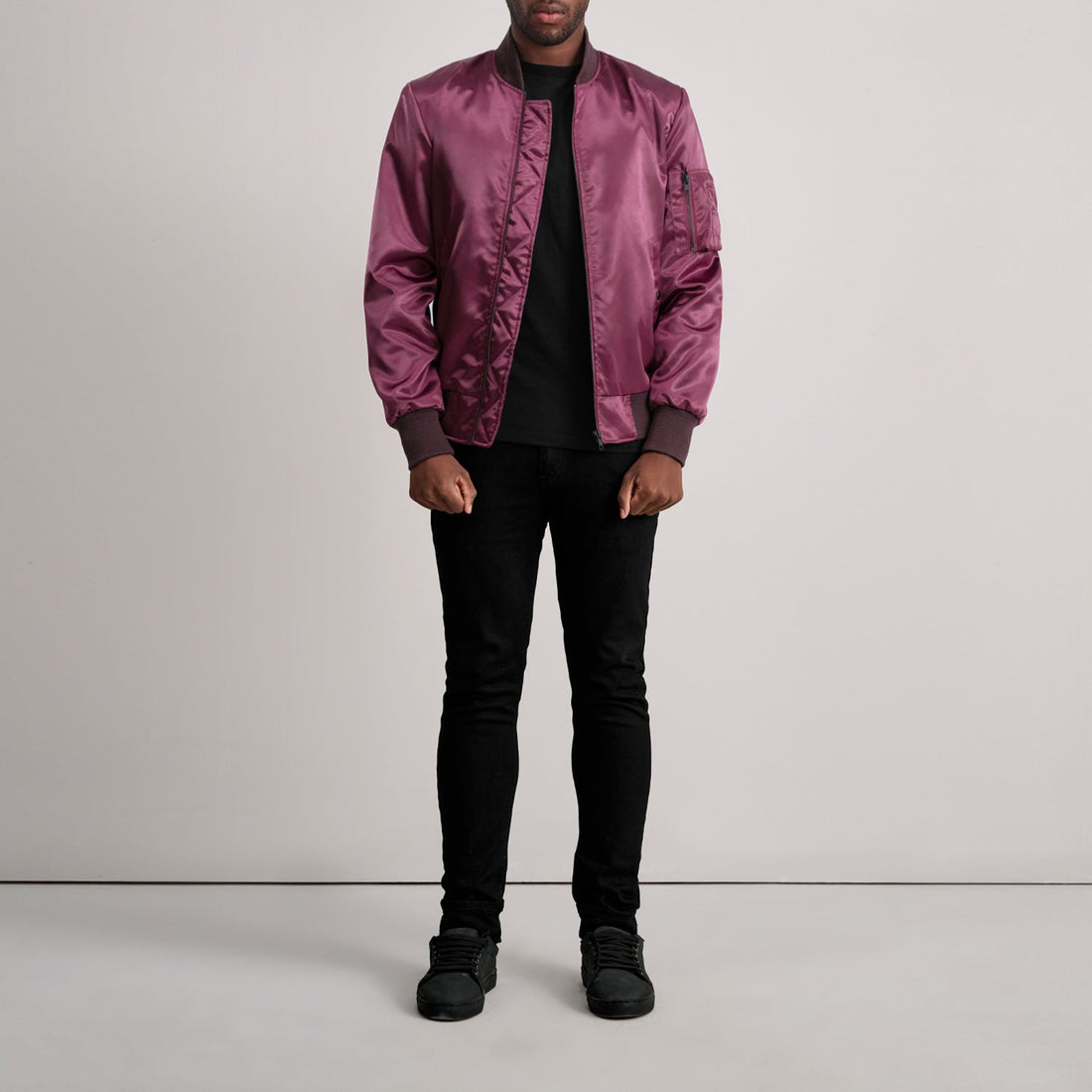 Quinton MA-1 Maroon Bomber Jacket