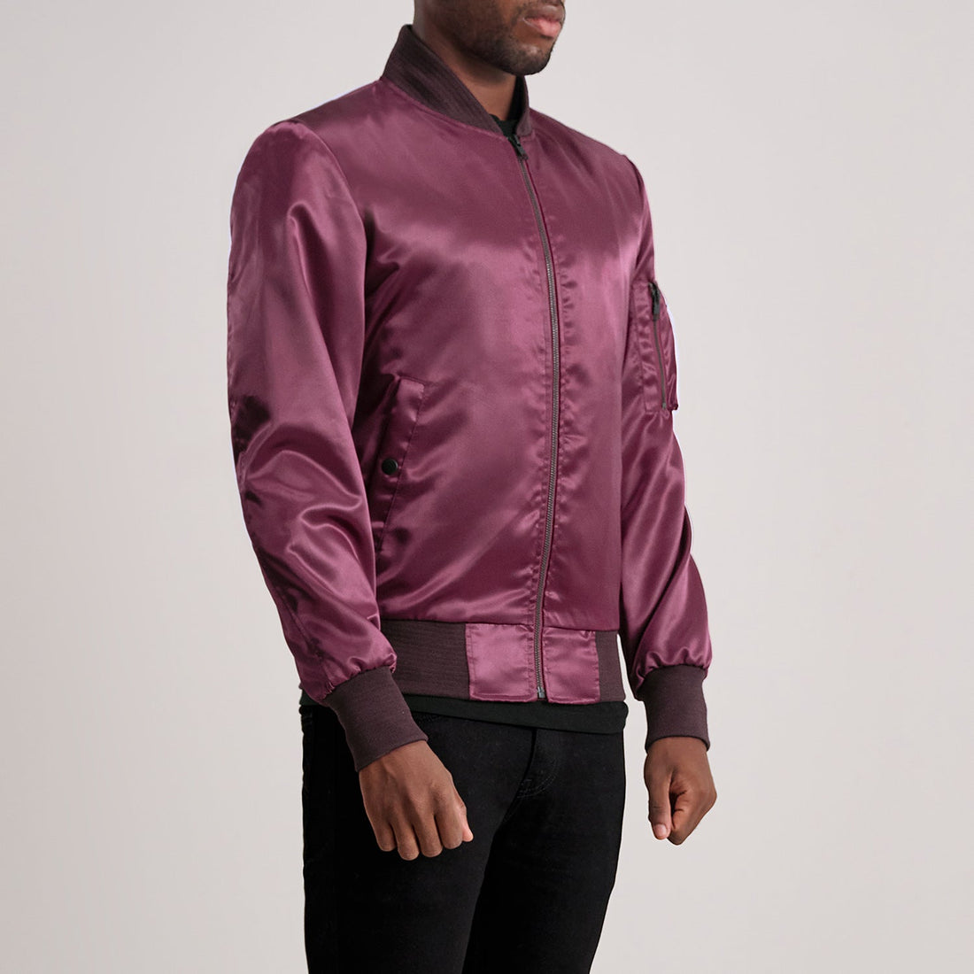 Quinton MA-1 Maroon Bomber Jacket
