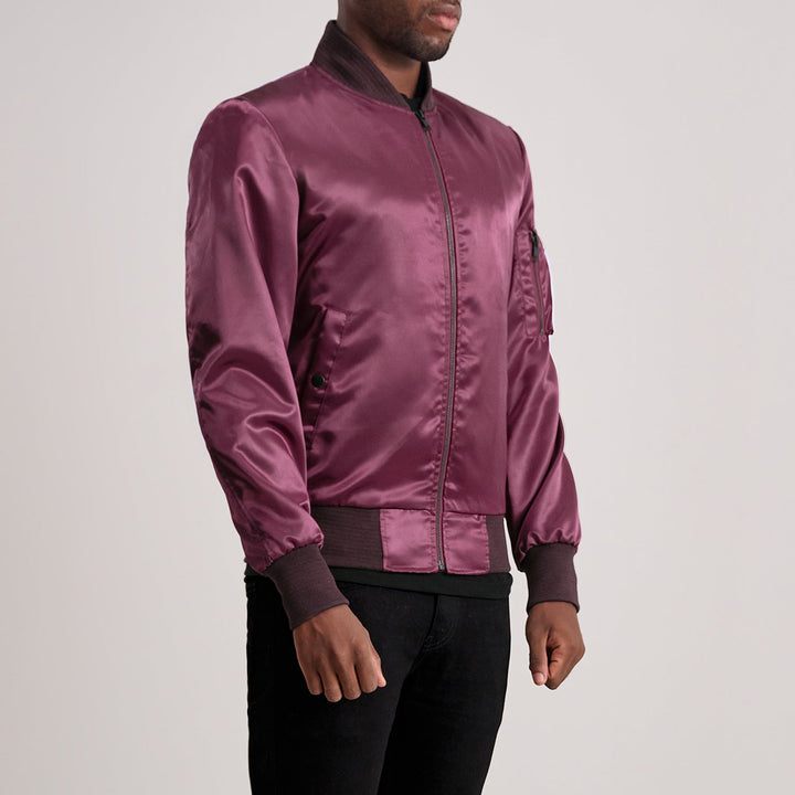 Quinton MA-1 Maroon Bomber Jacket
