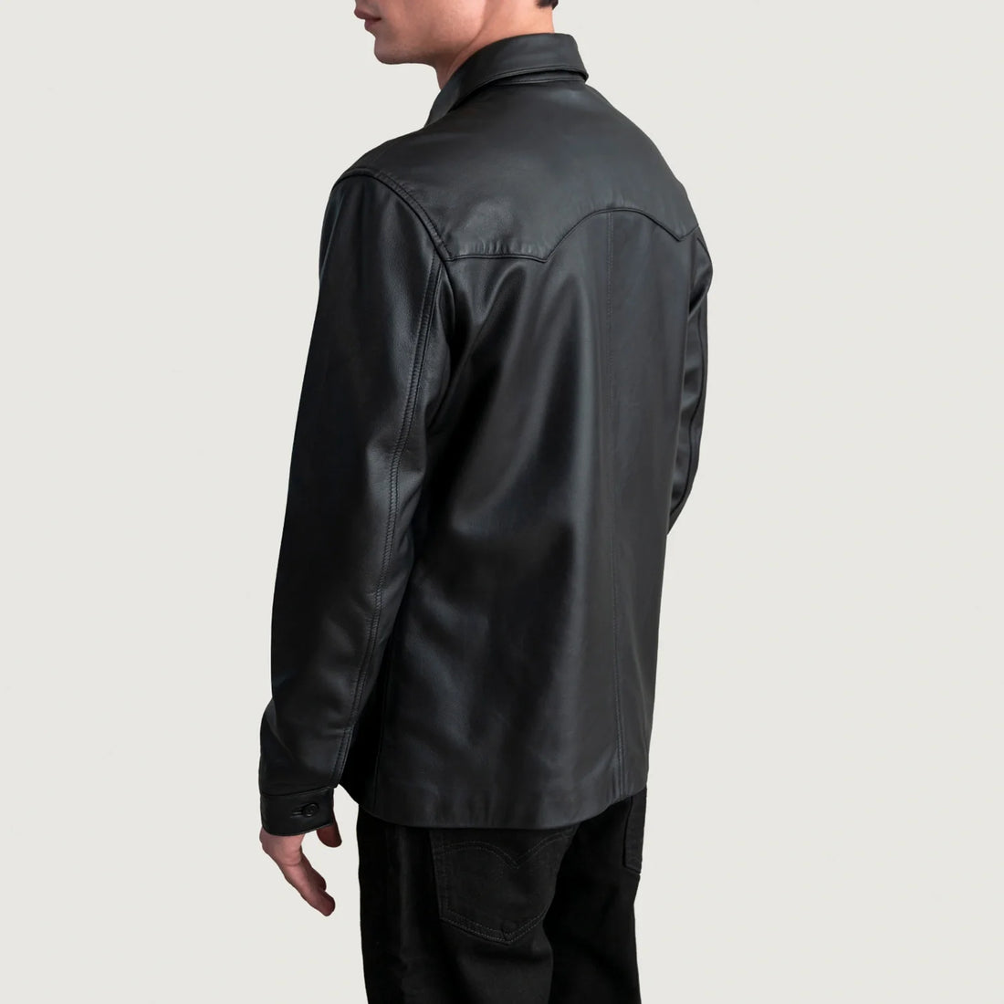 Bronco Black Leather Shirt