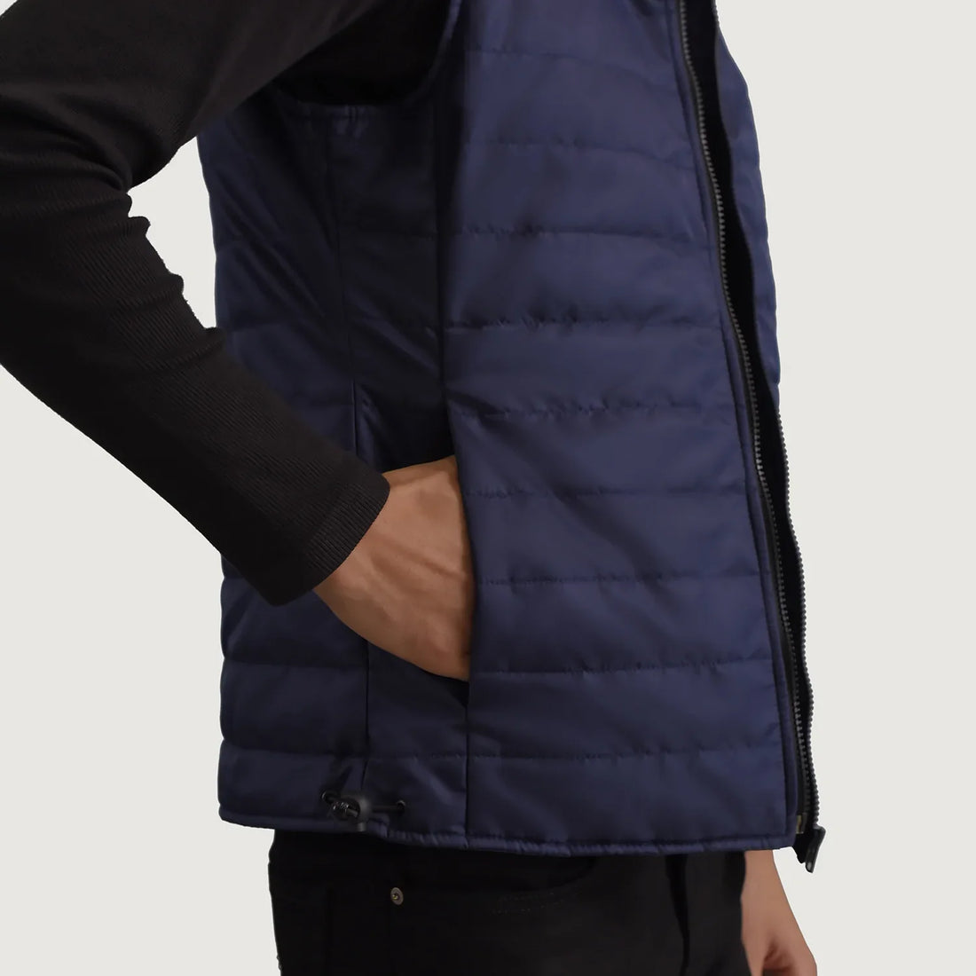 Carlo Blue Hooded Puffer Vest