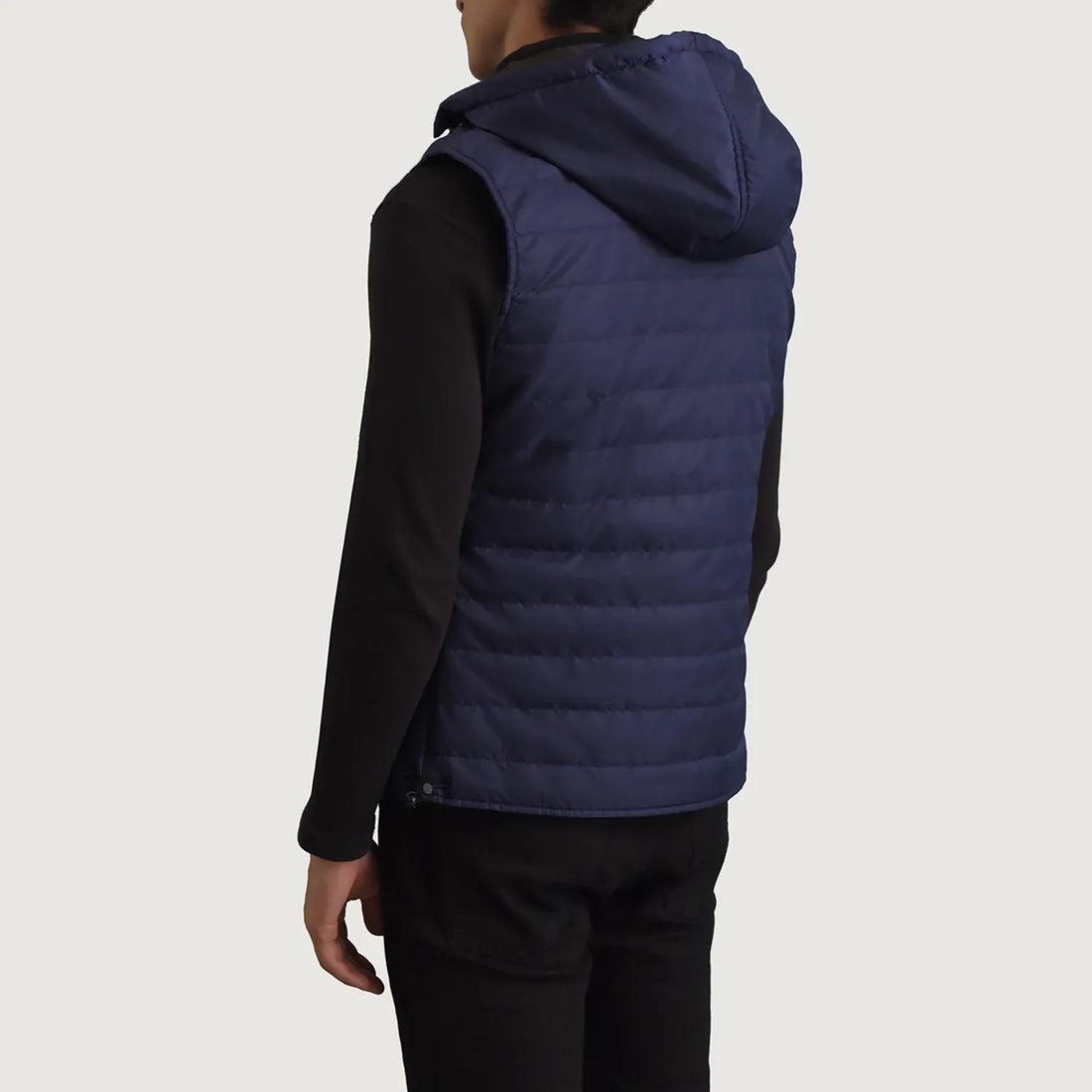 Carlo Blue Hooded Puffer Vest
