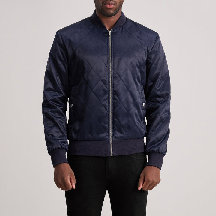 Danson Quilted Blue Varsity Jacket
