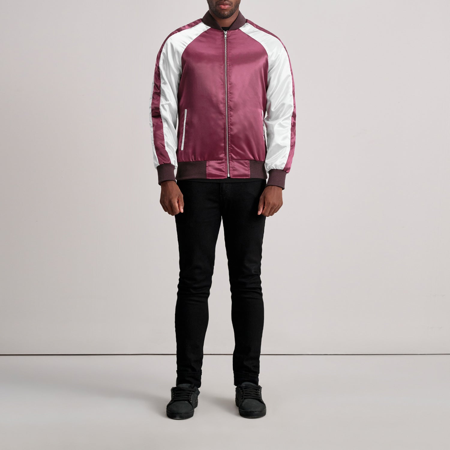 Clarke Maroon Varsity Jacket