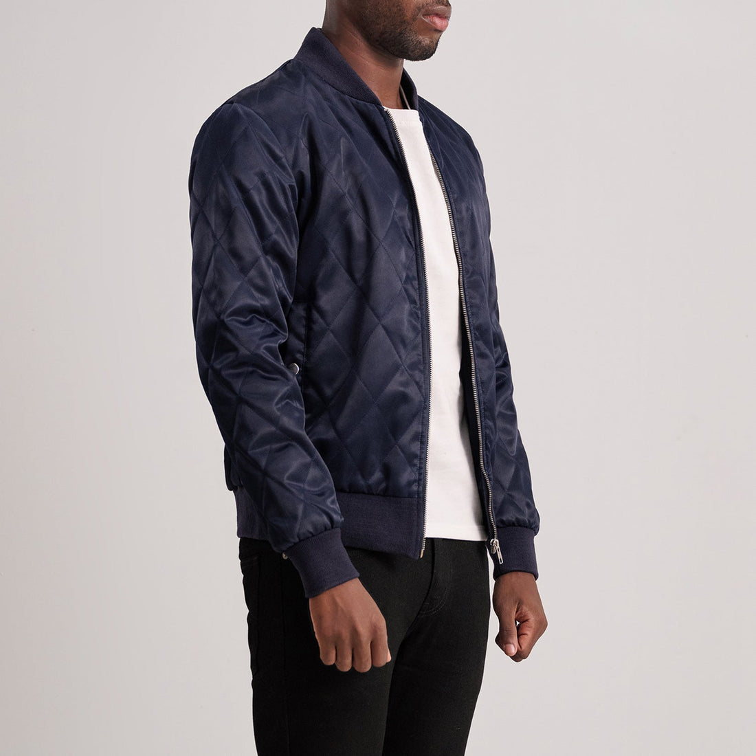Danson Quilted Blue Varsity Jacket