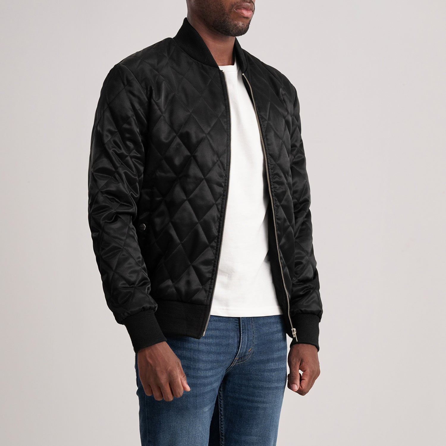 Danson Quilted Black Varsity Jacket