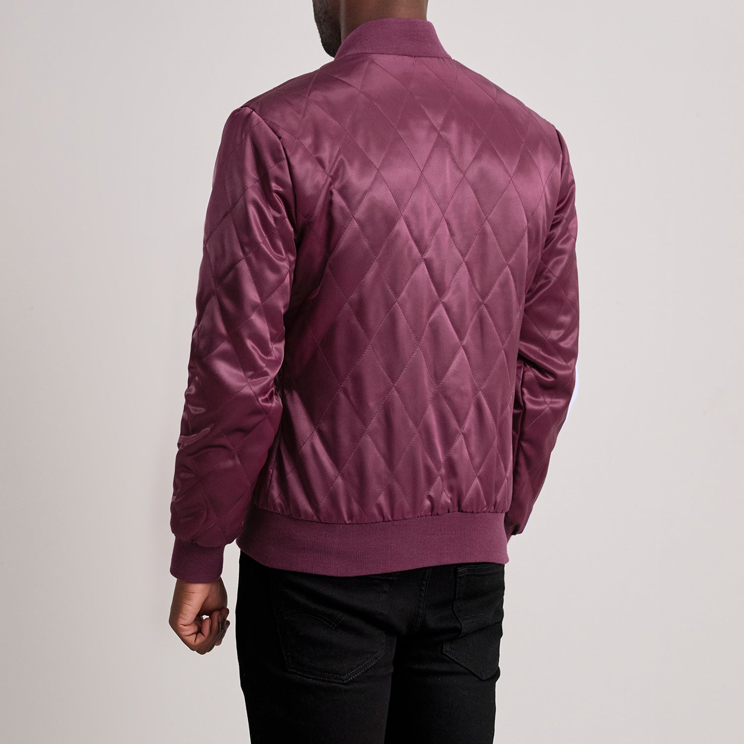 Danson Quilted Maroon Varsity Jacket