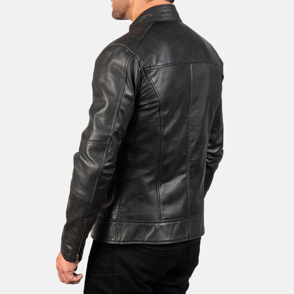 [FS] Dean Black Leather Biker Jacket