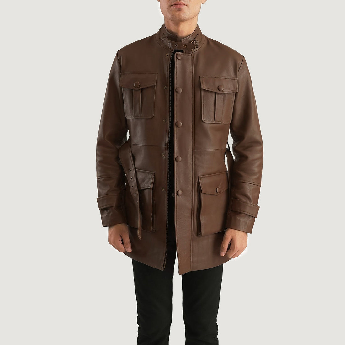 Dolf Brown Leather Jacket