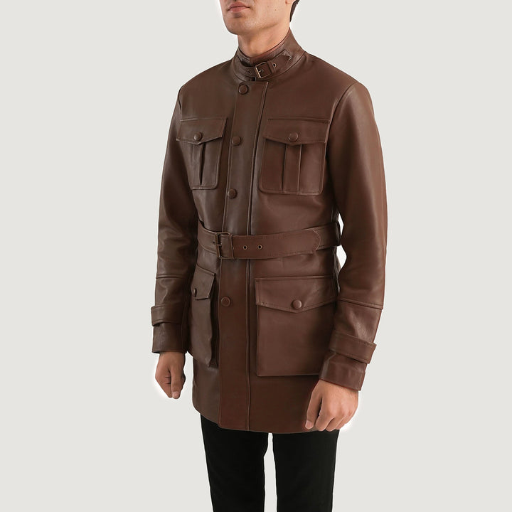 Dolf Brown Leather Jacket