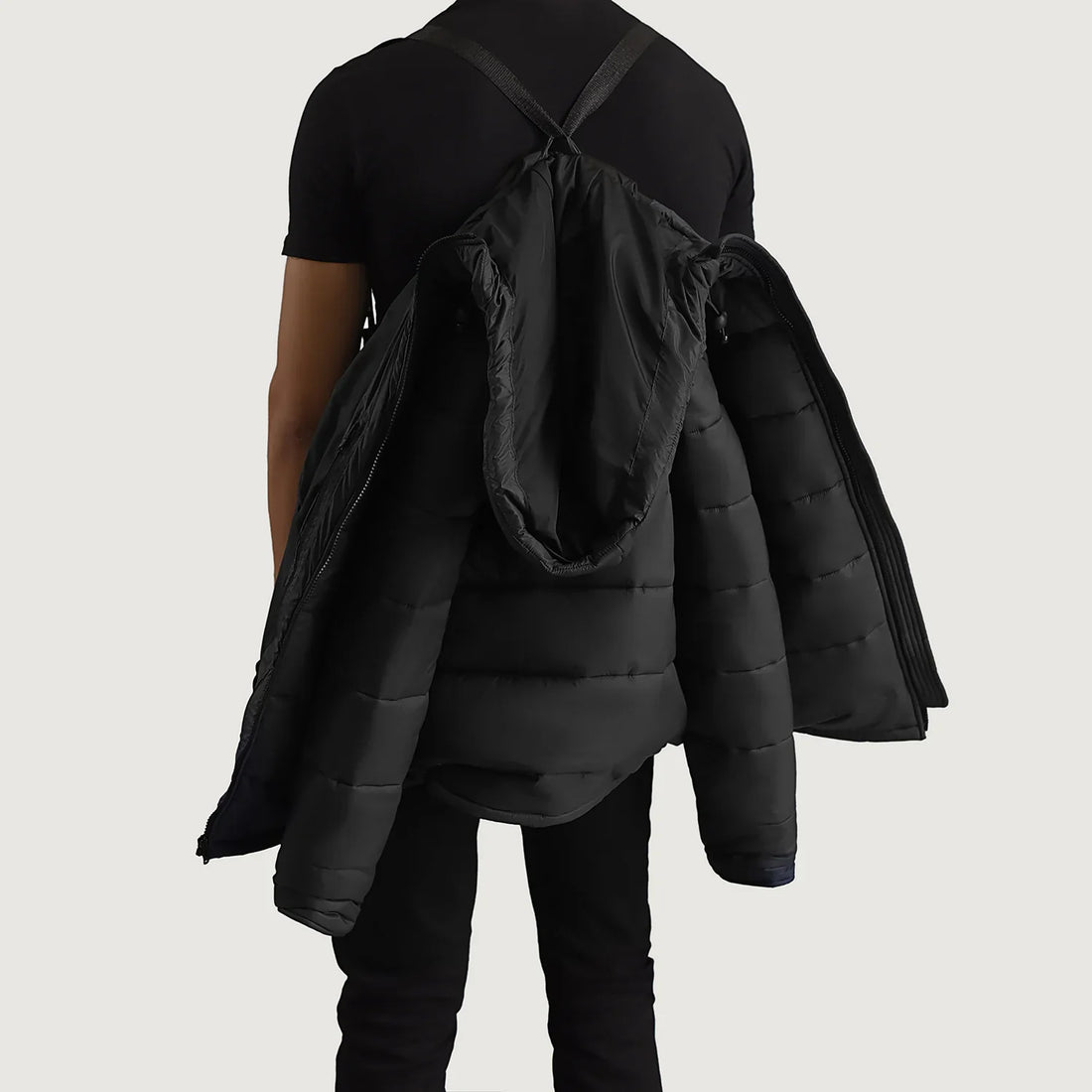 Erico Black Hooded Puffer Jacket