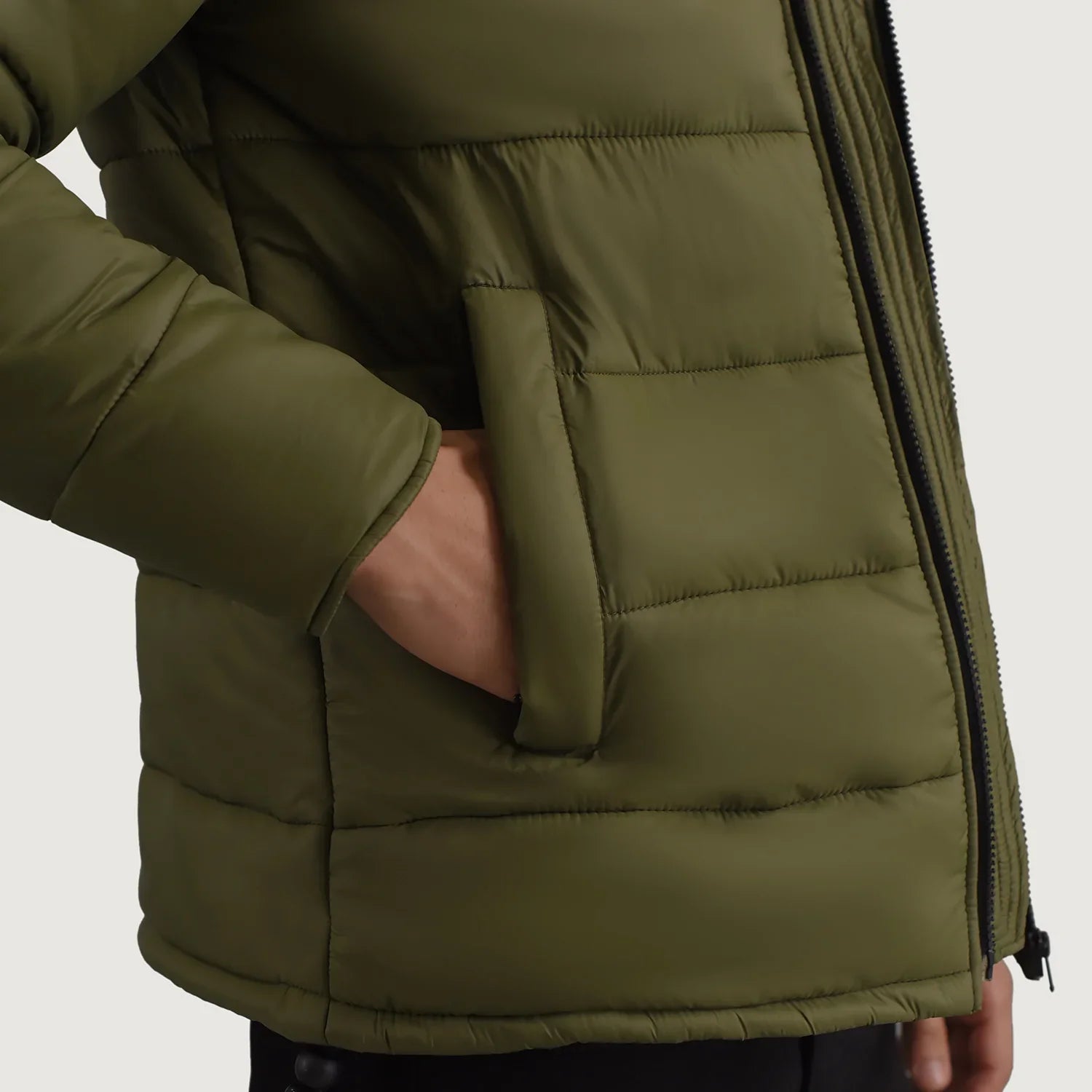 Erico Green Hooded Puffer Jacket