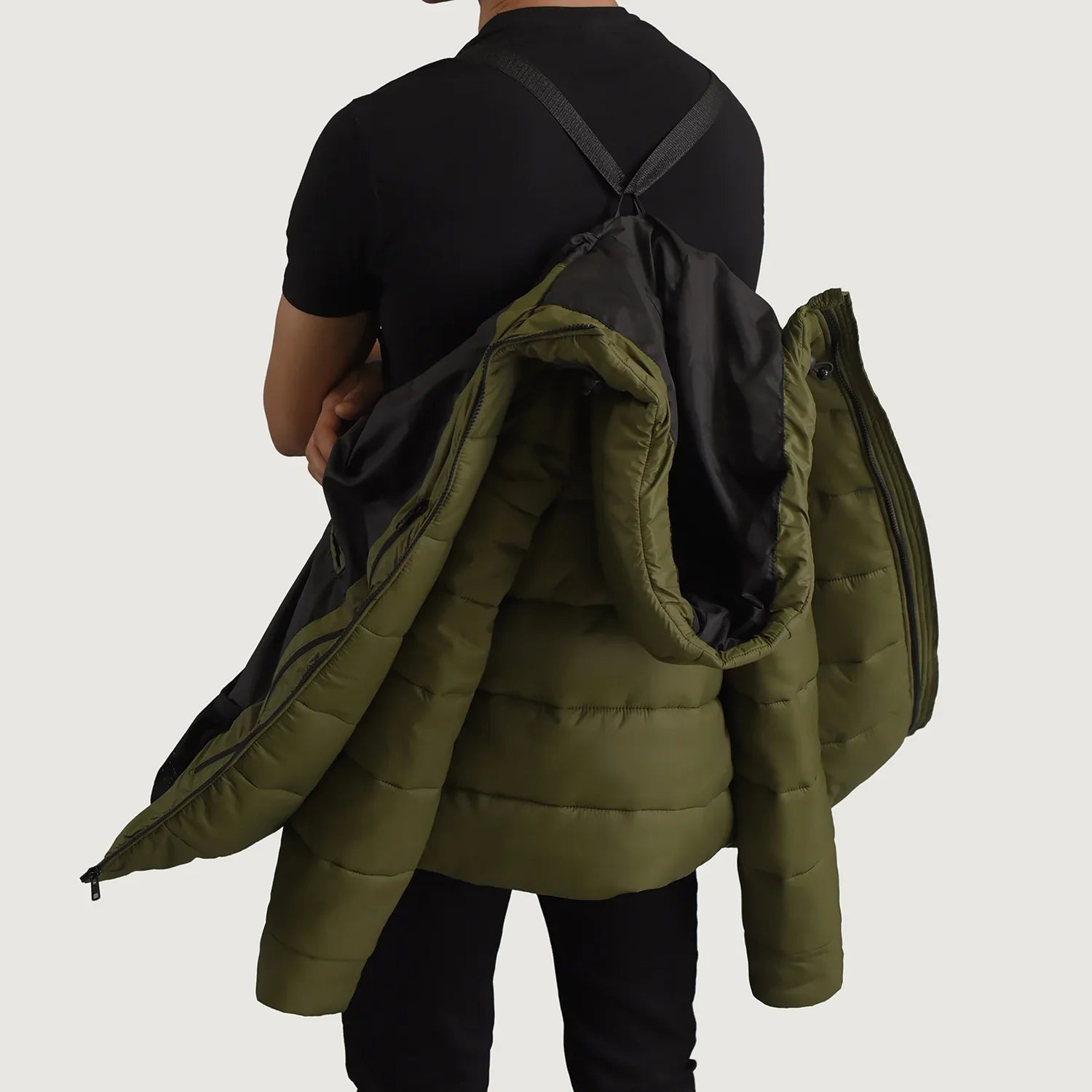 Erico Green Hooded Puffer Jacket