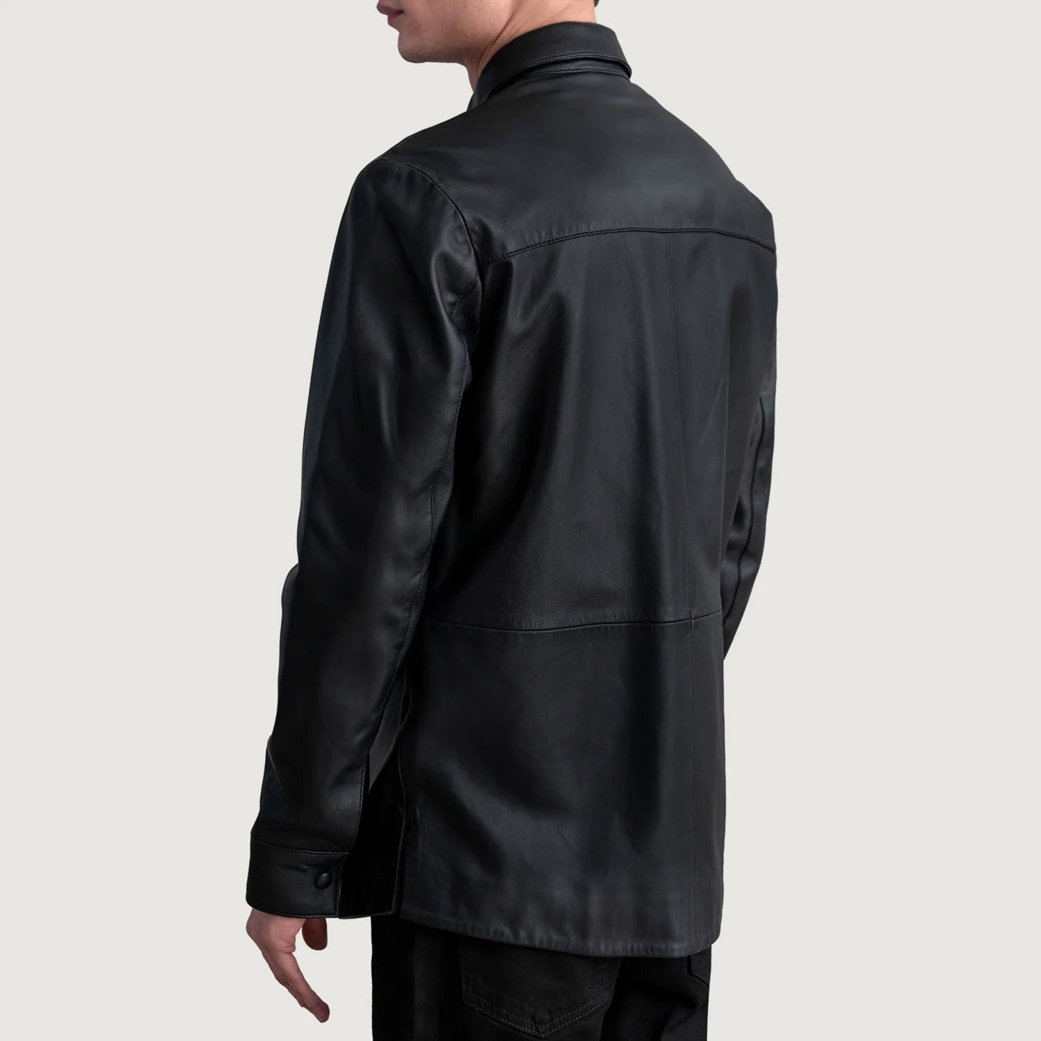 Haven Black Leather Shirt