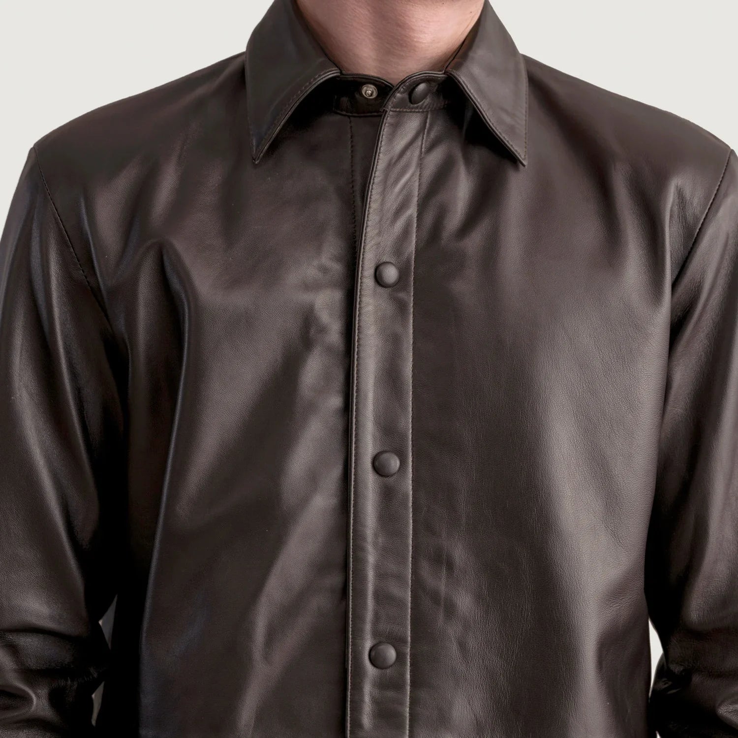Haven Brown Leather Shirt