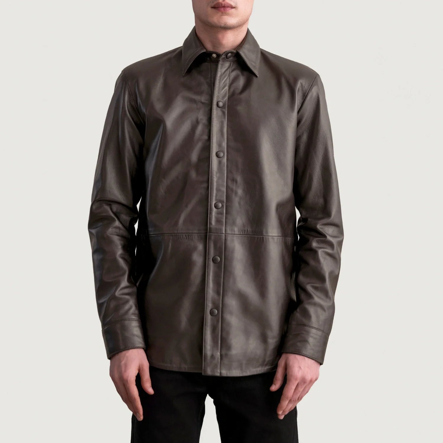 Haven Brown Leather Shirt