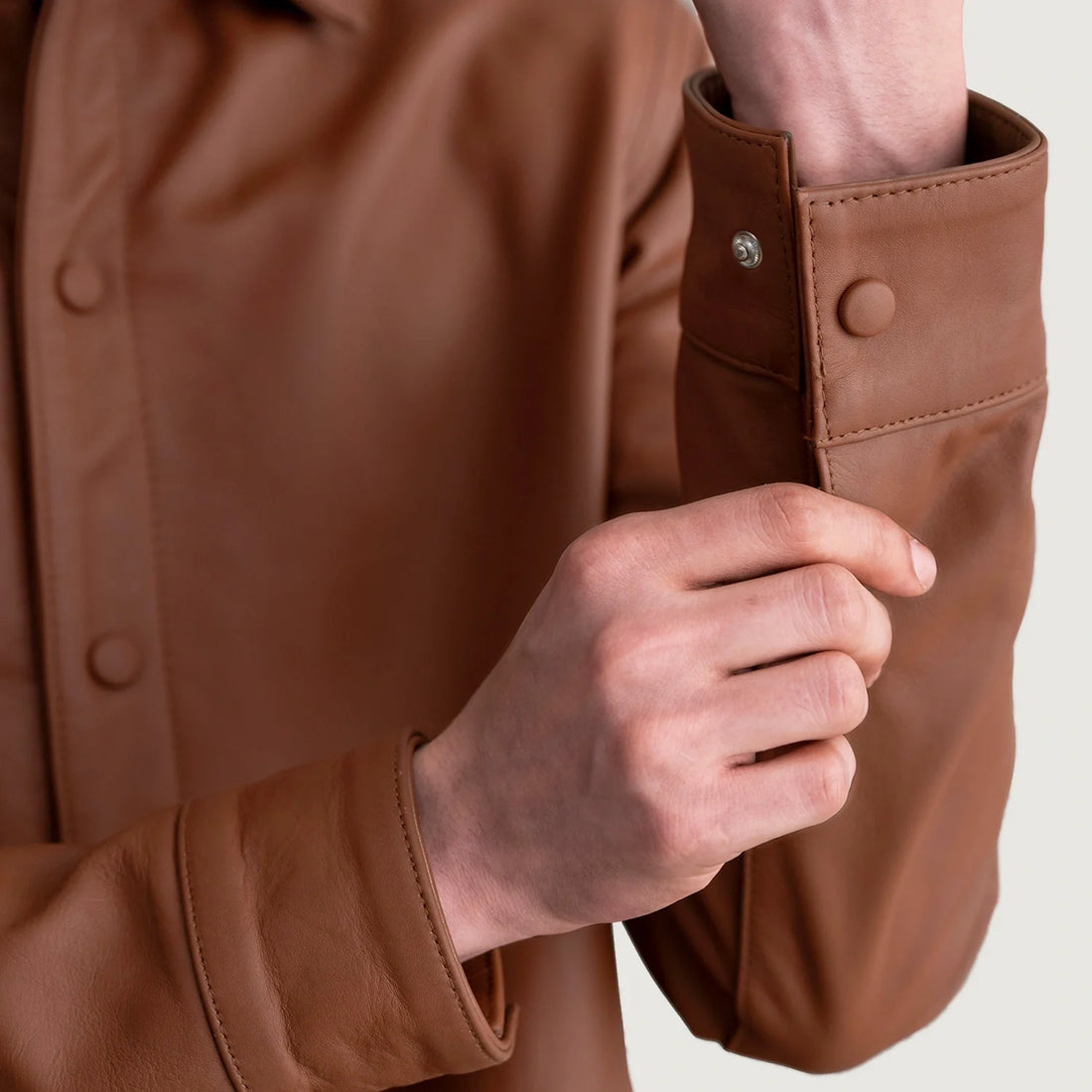 Haven Matte Brown Leather Shirt