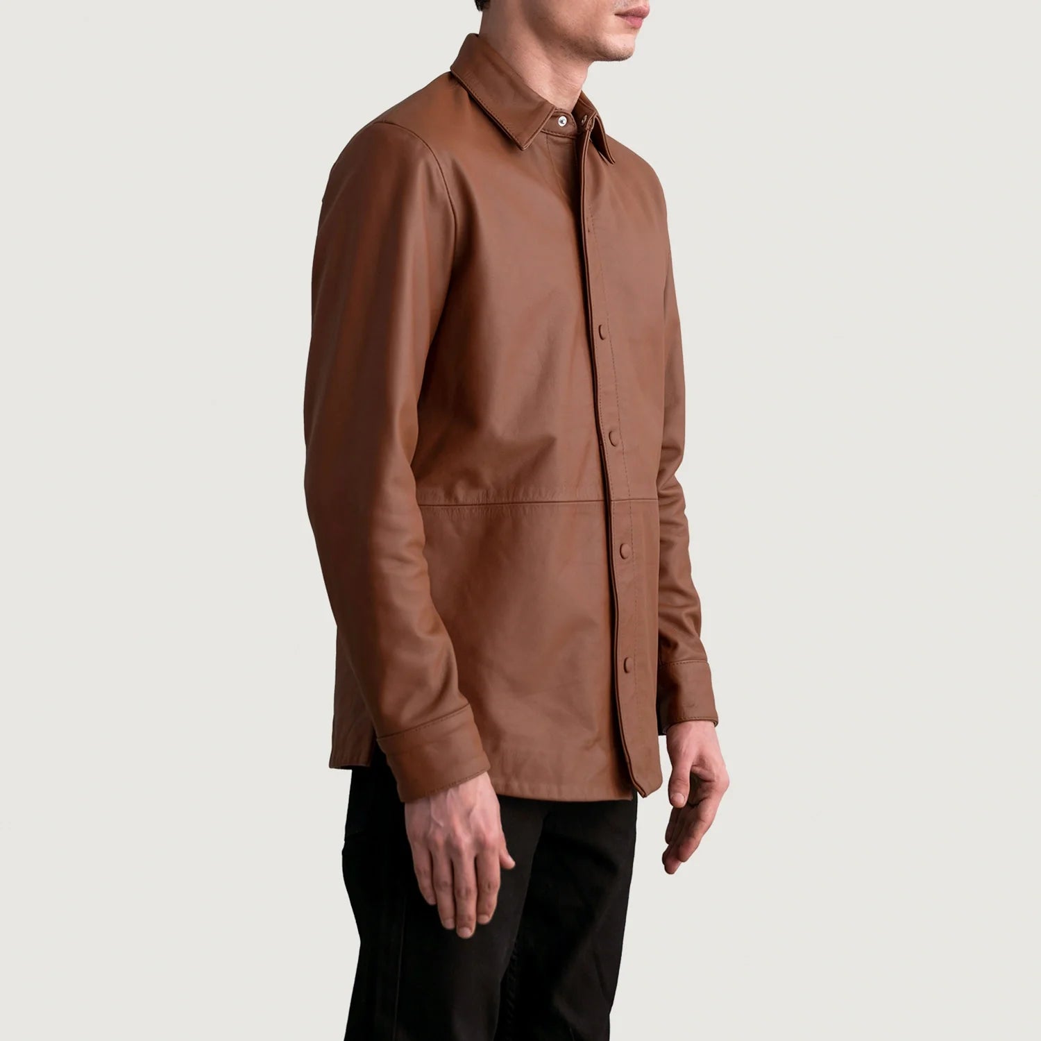 Haven Matte Brown Leather Shirt