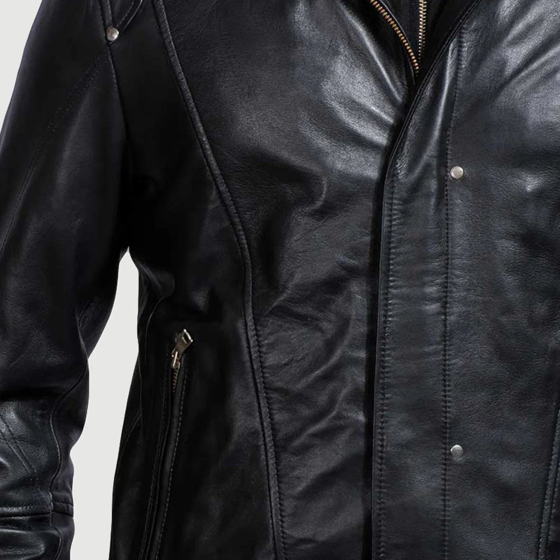 [FS] Highschool Black Hooded Leather Jacket