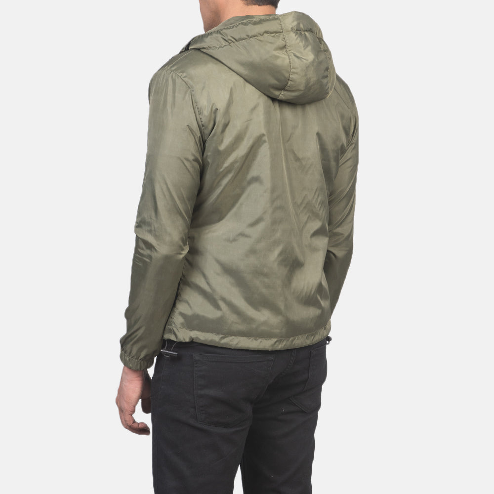 Jimmy Green Hooded Windbreaker Jacket