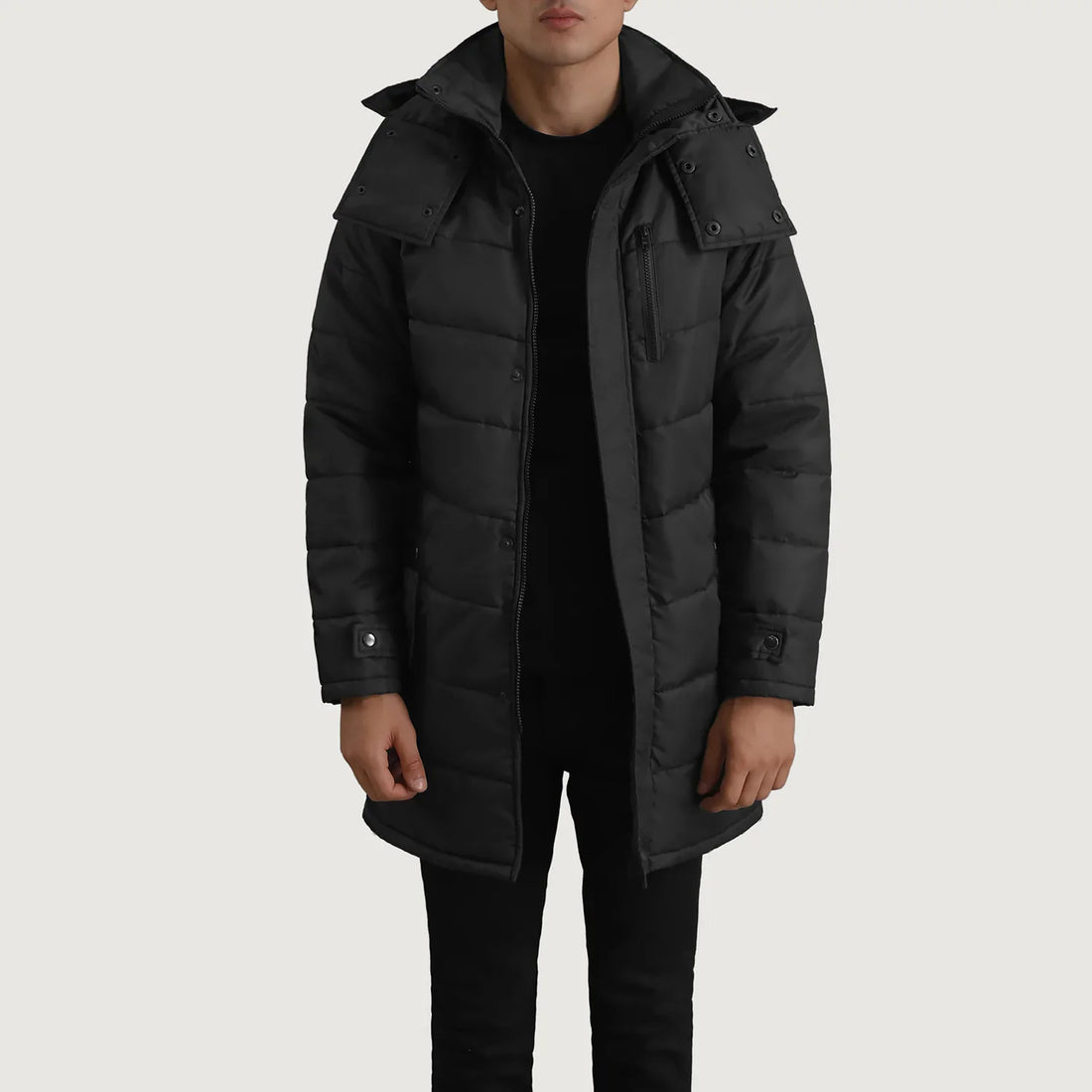 Moore Black Hooded Parka