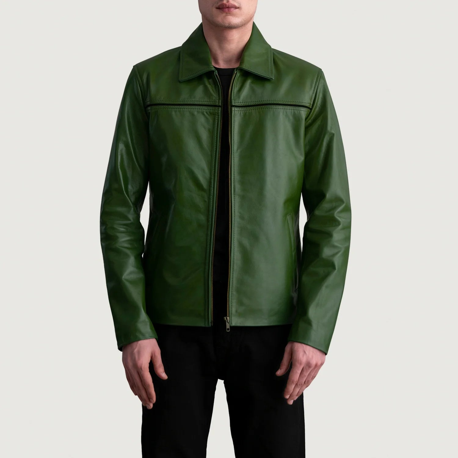 Mystical Green Leather Jacket