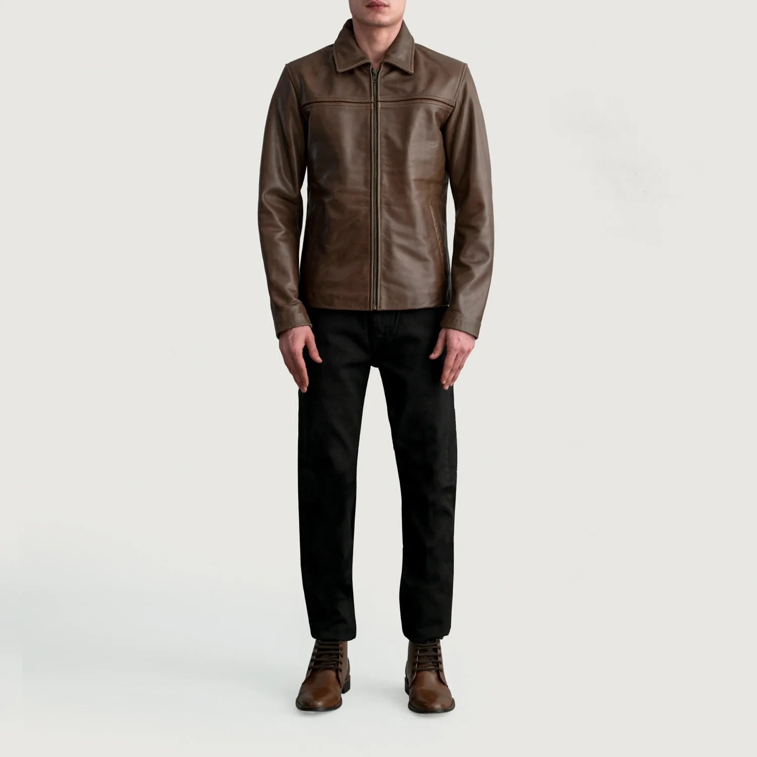 Mystical Pullup Brown Leather Jacket