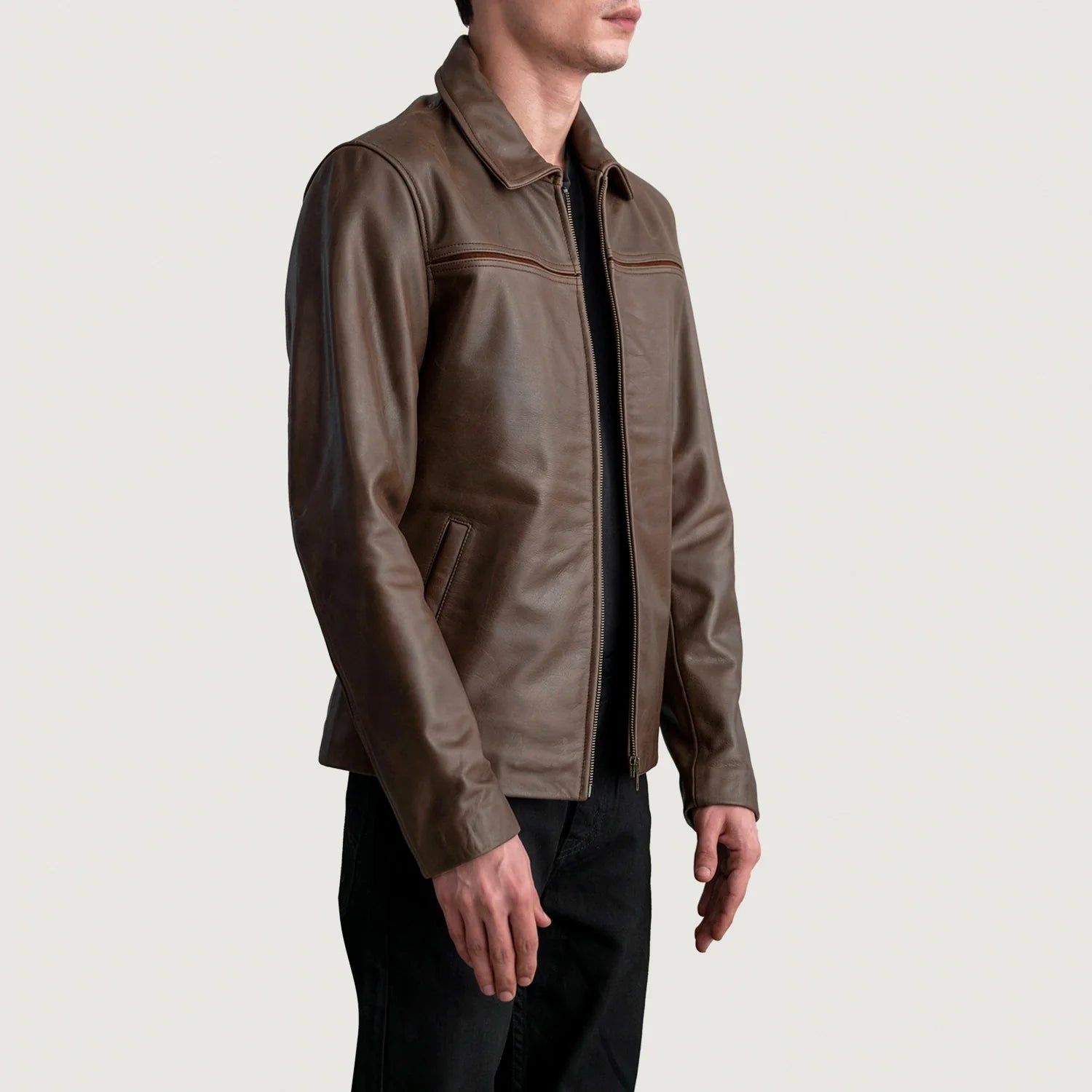 Mystical Pullup Brown Leather Jacket