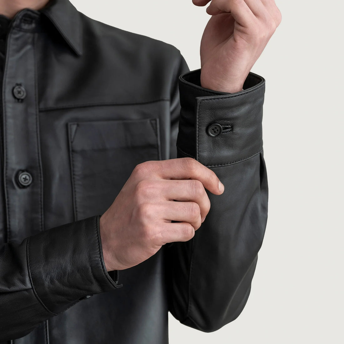 Scout Black Leather Shirt