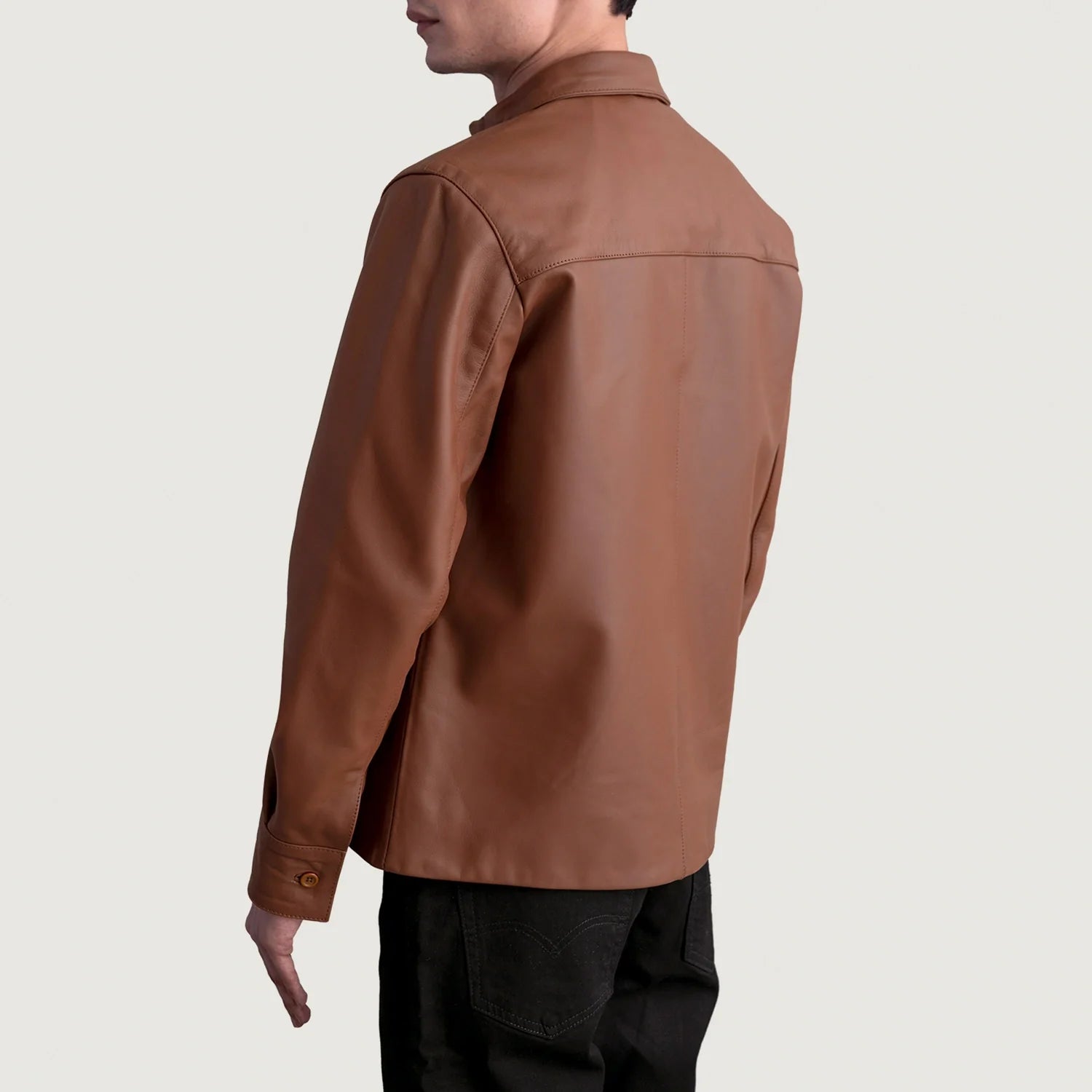 Scout Matte Brown Leather Shirt