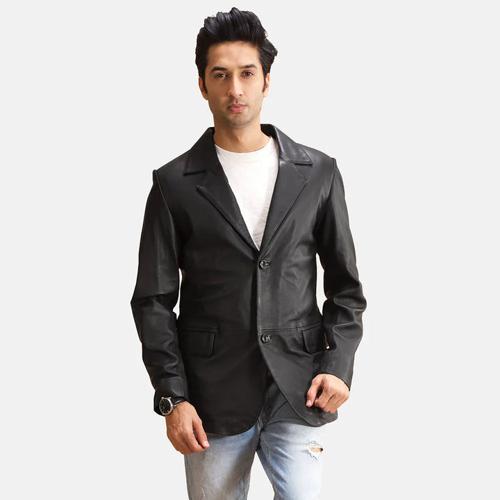 Custom Peter Cranston Green Leather Jacket