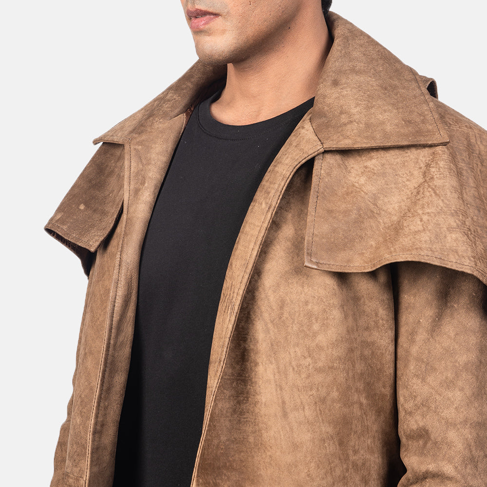 [FS] Army Brown Leather Duster