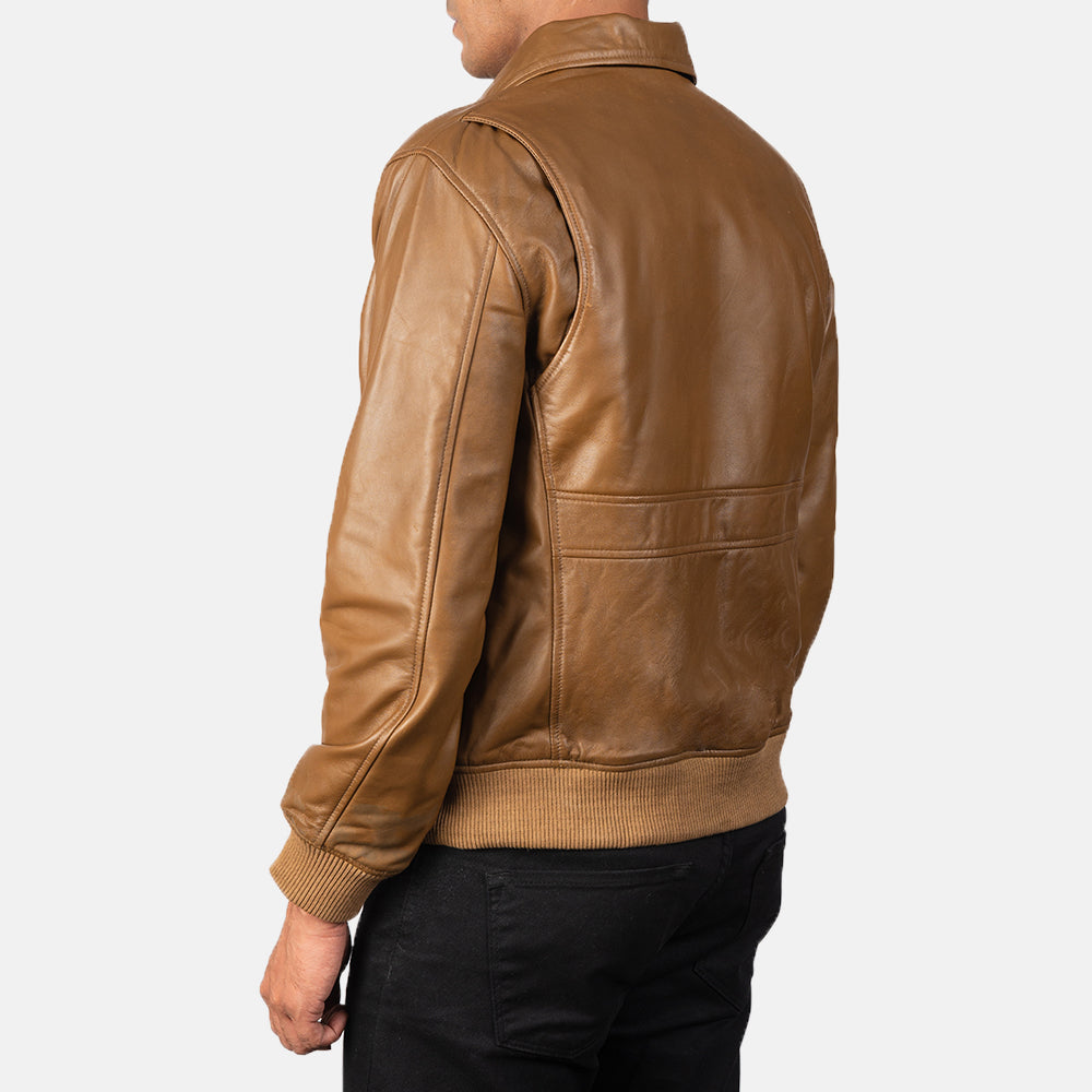 [FS] Coffmen Olive Brown A2 Leather Bomber Jacket