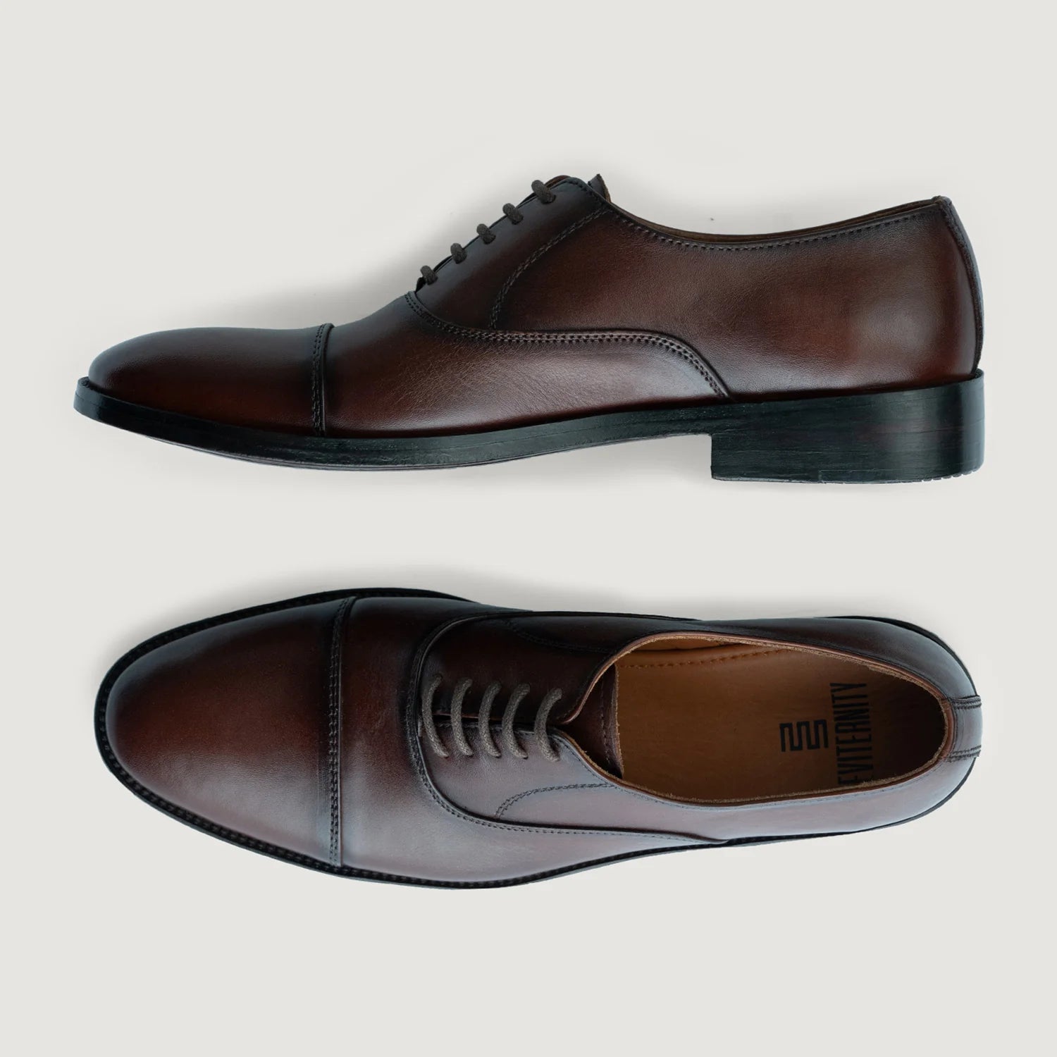 Professor Oxford Burnished Brown Leather Shoes