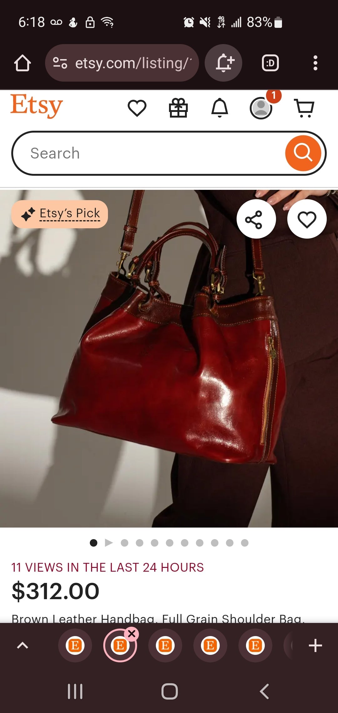 Custom Olivia A S Gonzalez Leather Bag 1/3 Installments