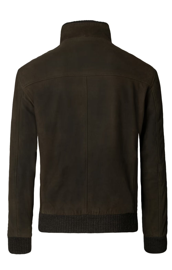Men's Nubuck Blouson Jacket - Brown