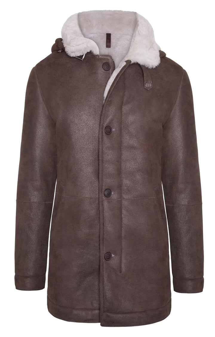 Men's Long Leather Jacket