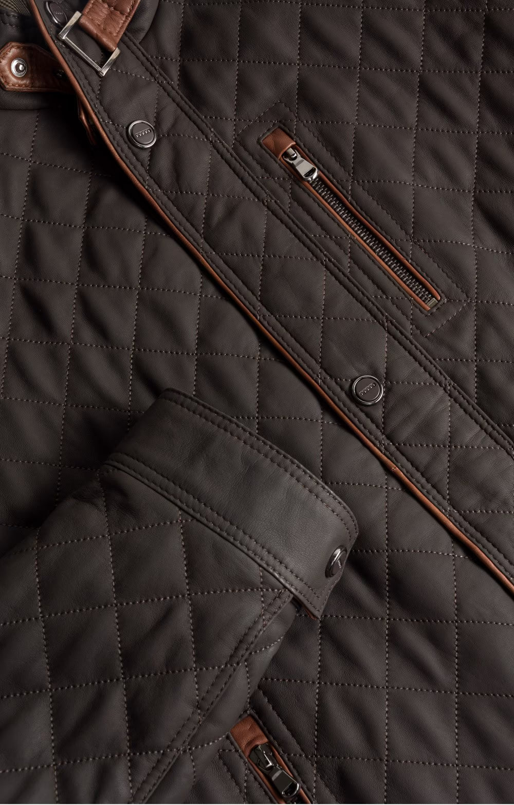 Men's Quilted Leather Jacket
