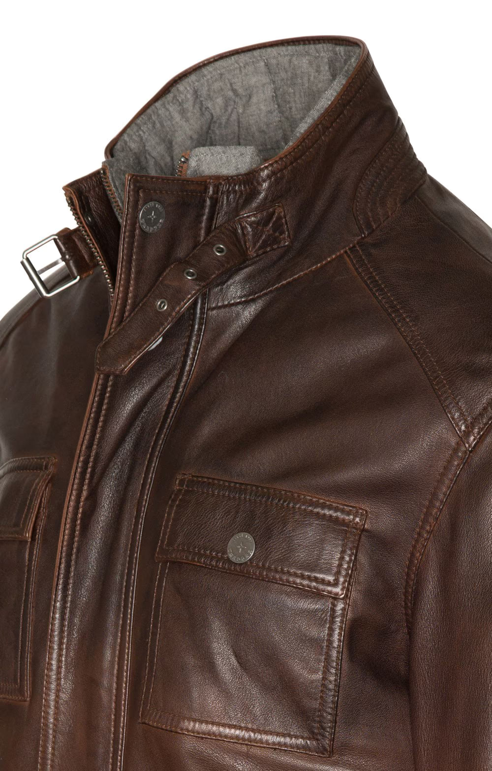 Men's Ryan Leather Jacket - Brown