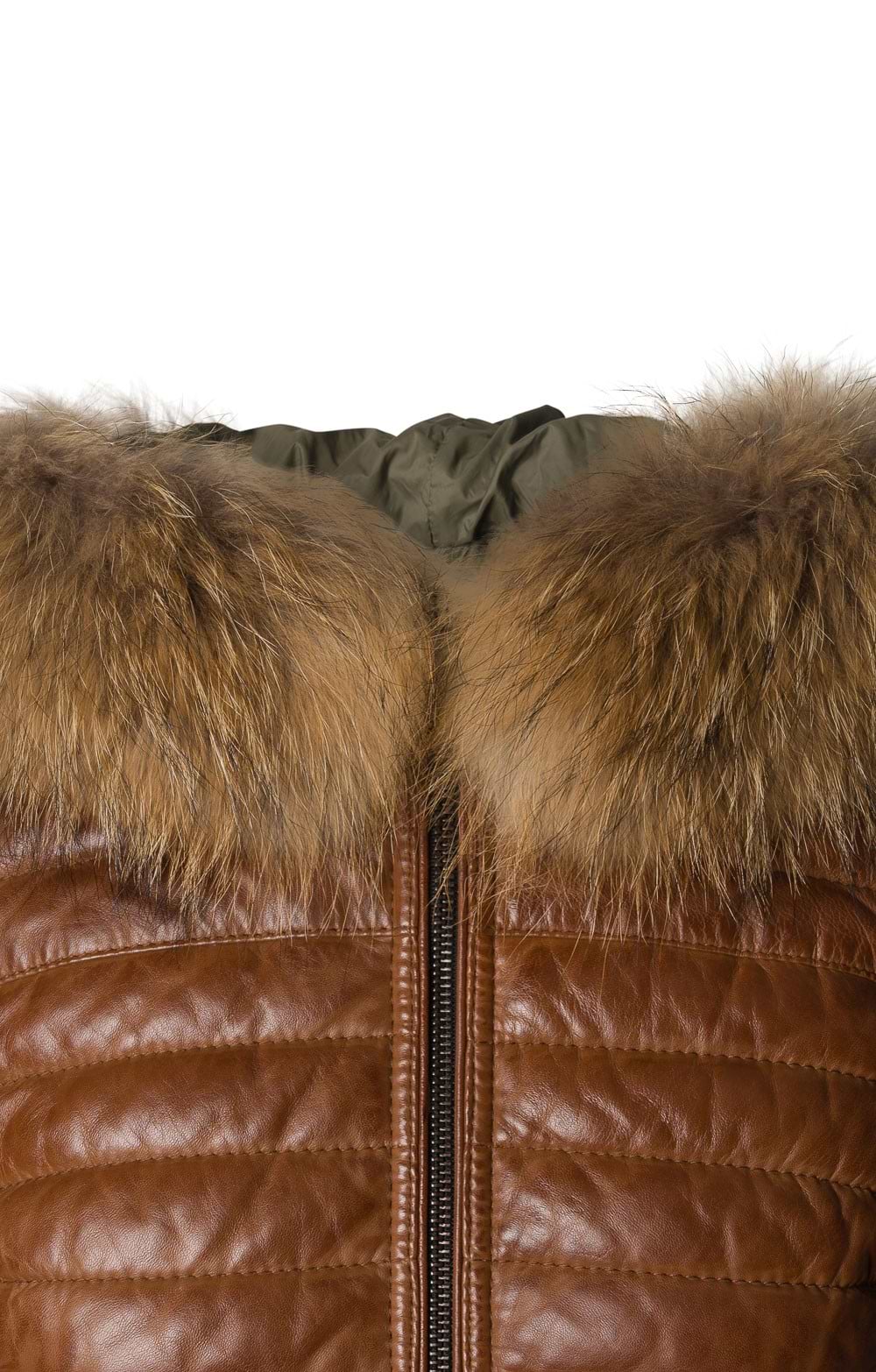 Ladies Happy Leather Jacket - Cognac