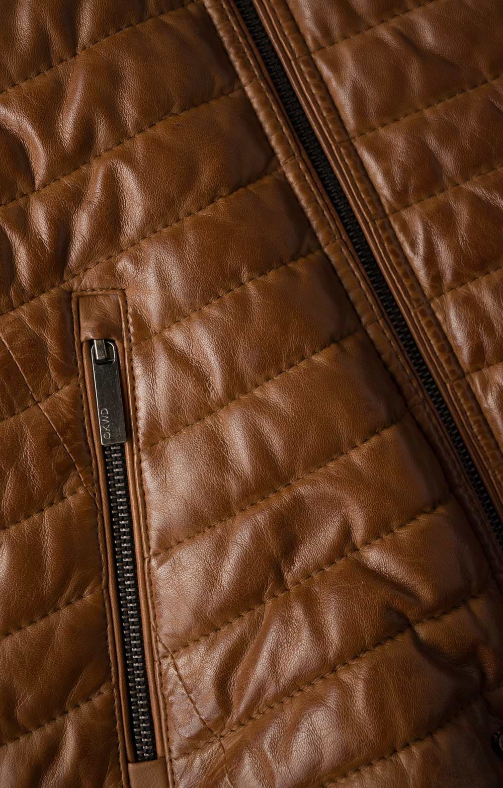 Ladies Happy Leather Jacket - Cognac